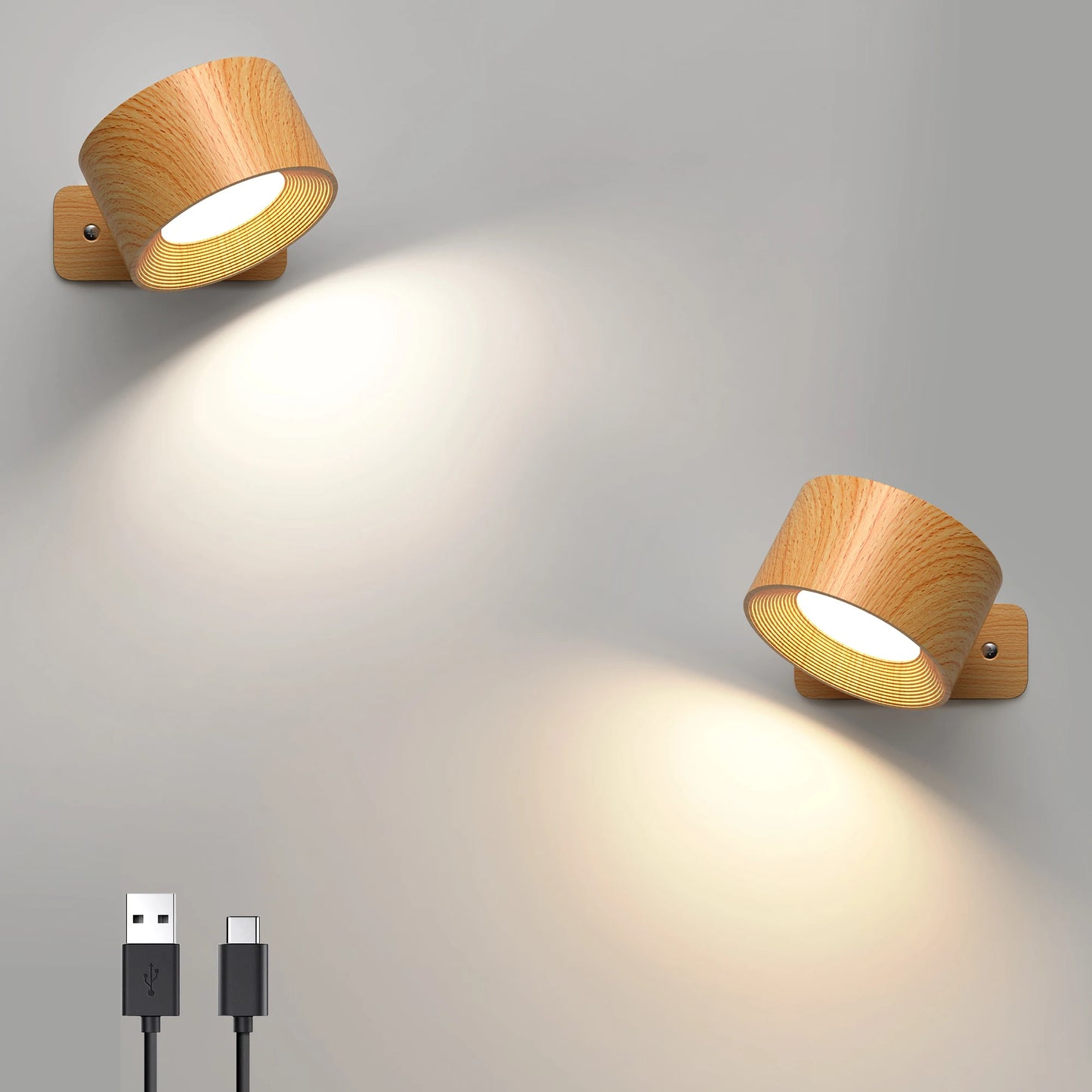 RotatoBeam | Wireless rechargeable 360° wall lamp