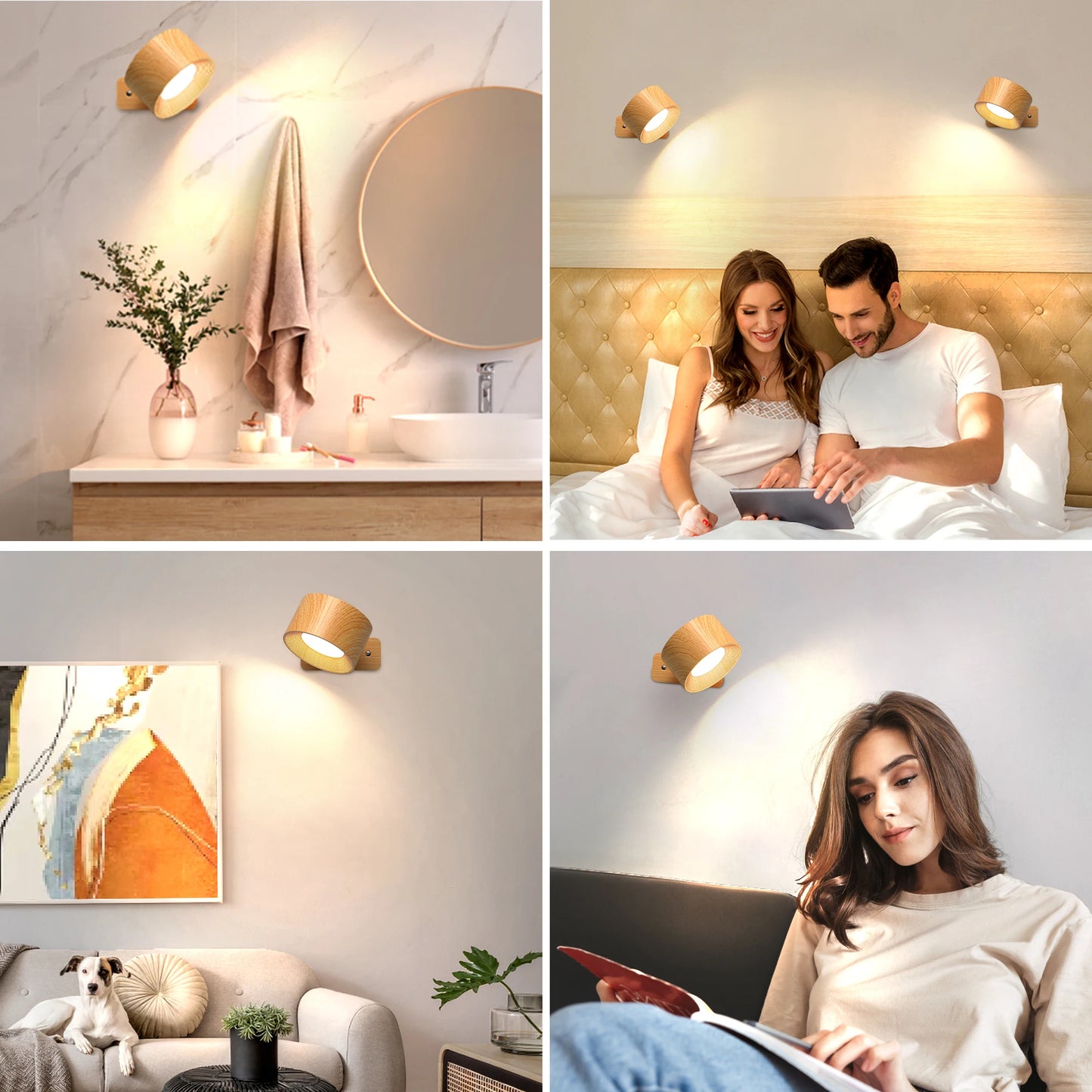 RotatoBeam | Wireless rechargeable 360° wall lamp